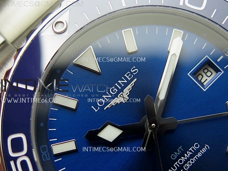 Hydroconquest L3.790.4 43mm SS Blue Ceramic Bezel ETC 1:1 Best Edition Blue Dial on SS Bracelet A2836